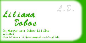 liliana dobos business card
