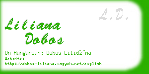 liliana dobos business card